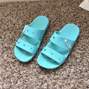 CROCS Teal slide sandals
